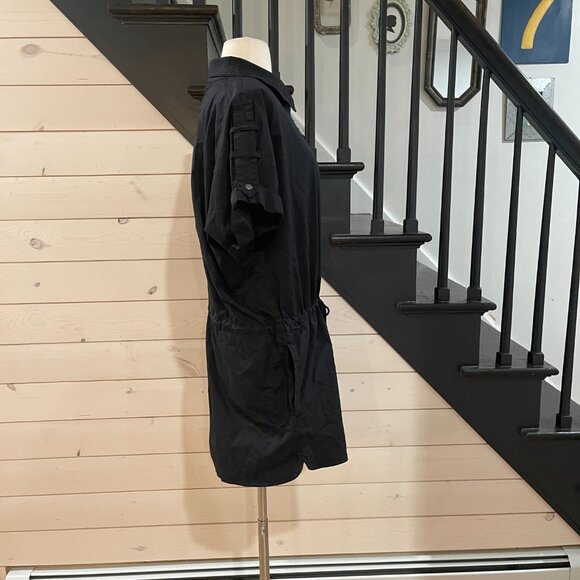 027 Pistola Meg Short Sleeve Zip Front Romper In Fade to Black XL - Picture 8 of 10